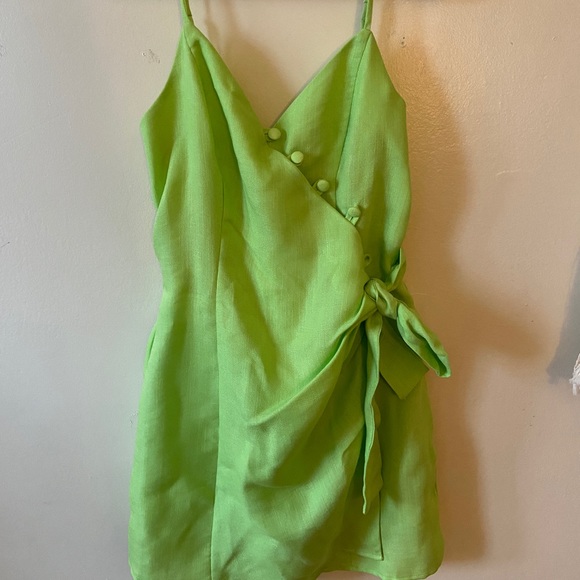 MOON RIVER faux wrap dress missing button sz small - Picture 2 of 4